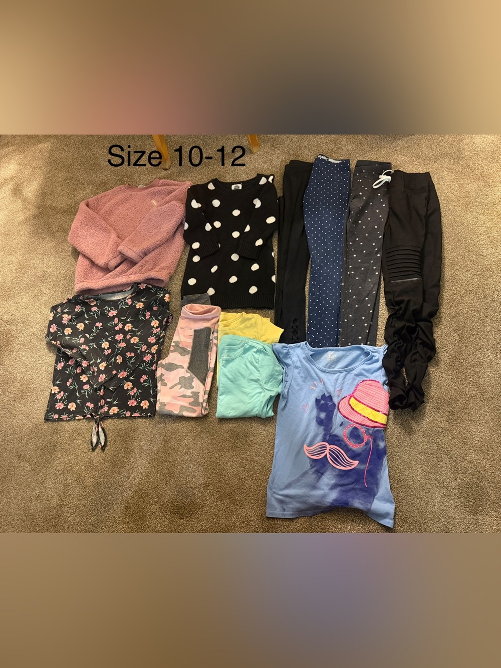Girls Mixed Sweater & Top Bundle - Pink, Black, Blue